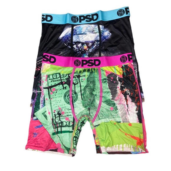 (2) Pair PSD Boxer Brief Underwear Bundle Lot Diamond Dollars Mens XXL New